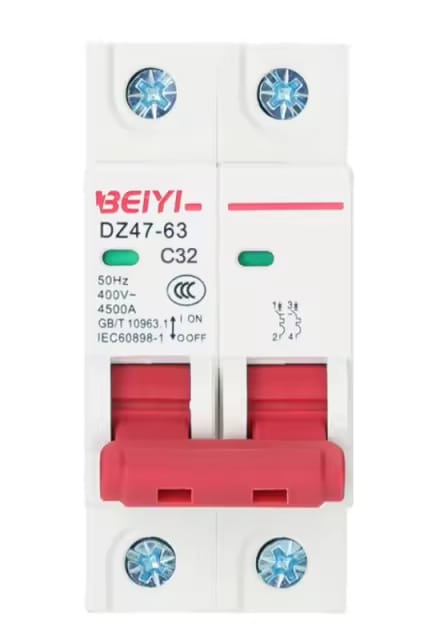 BEIYI 32A AC MCB (2 Pole) – Best AC Circuit Breaker in Bangladesh